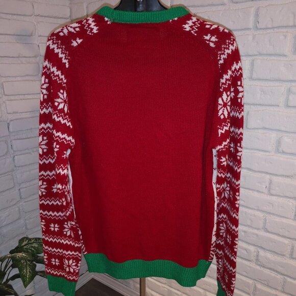Happy Holidays Ladies Size large Straight Loose Fit Christmas Sweater - Picture 2 of 11